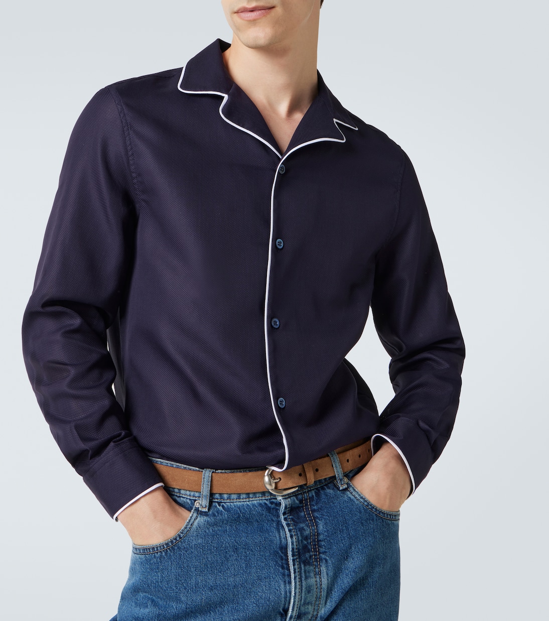Pyjama-Hemd aus Baumwolle | Brunello Cucinelli