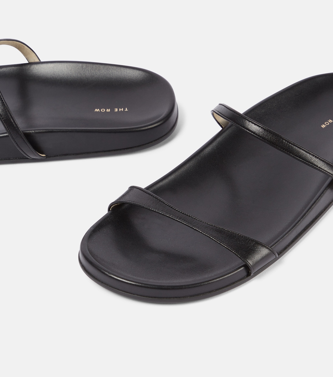 Hugh leather slides | The Row