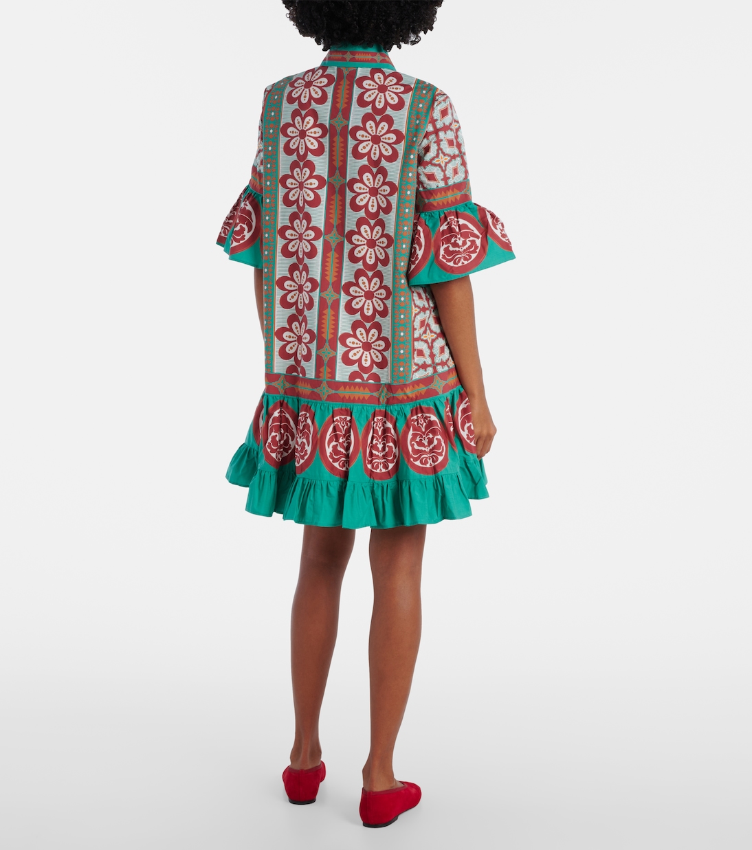 Choux printed cotton poplin shirt dress | La DoubleJ