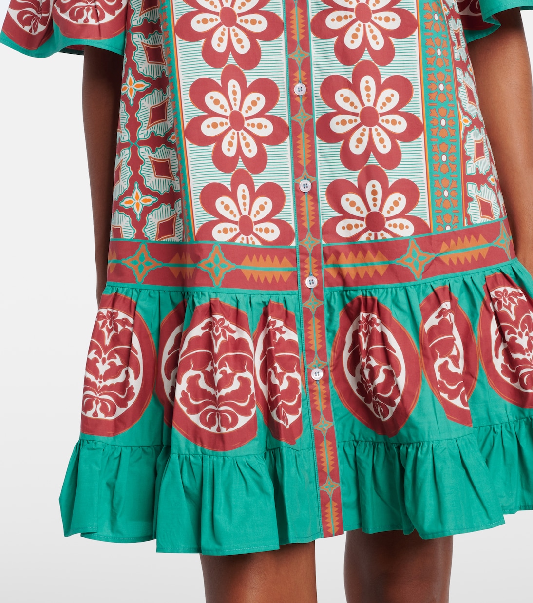 Choux printed cotton poplin shirt dress | La DoubleJ