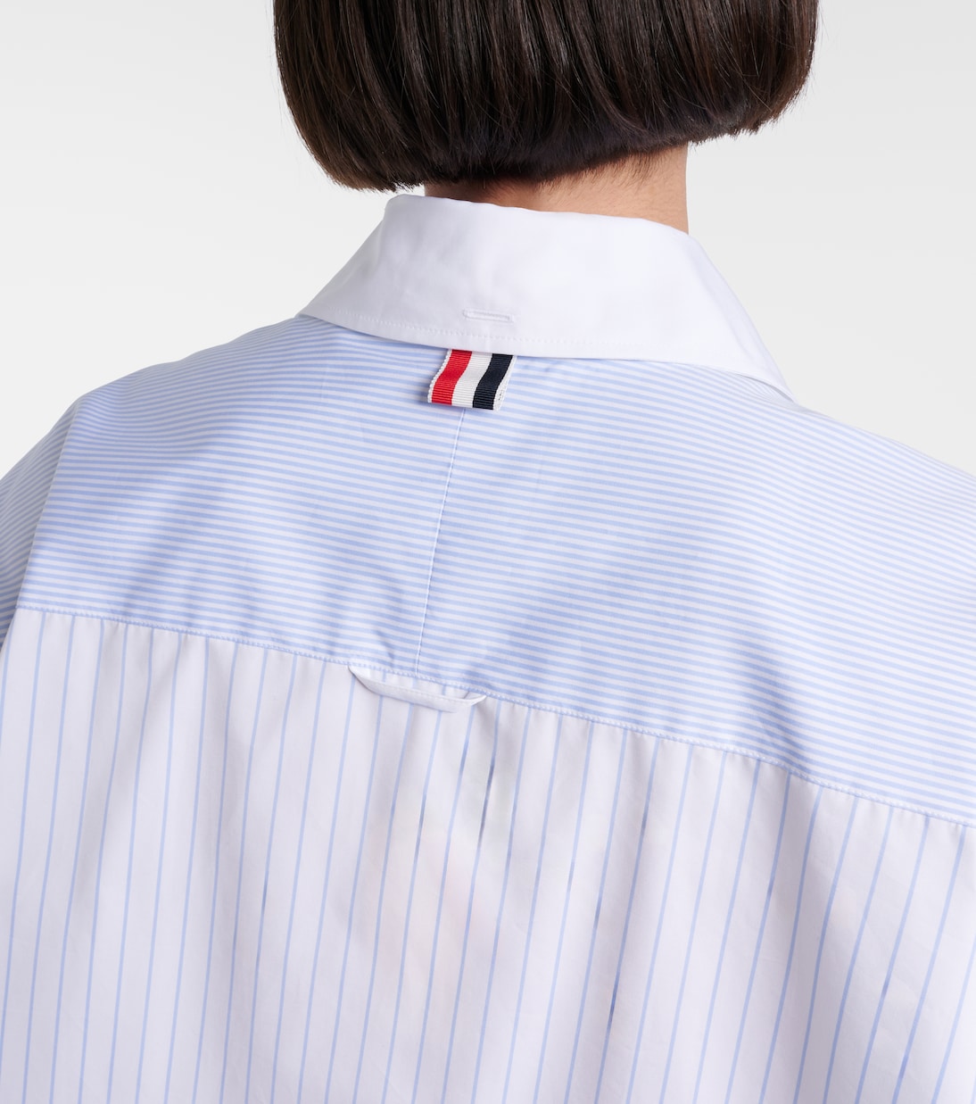 Camicia in popeline di cotone gessato | Thom Browne