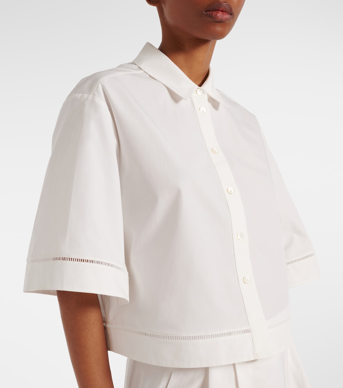 Camicia in popeline di cotone con ricamo | Róhe