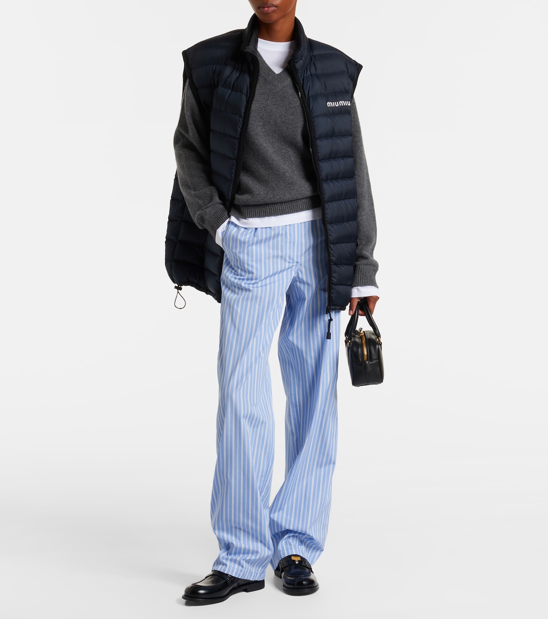 Layered cashmere sweater | Miu Miu