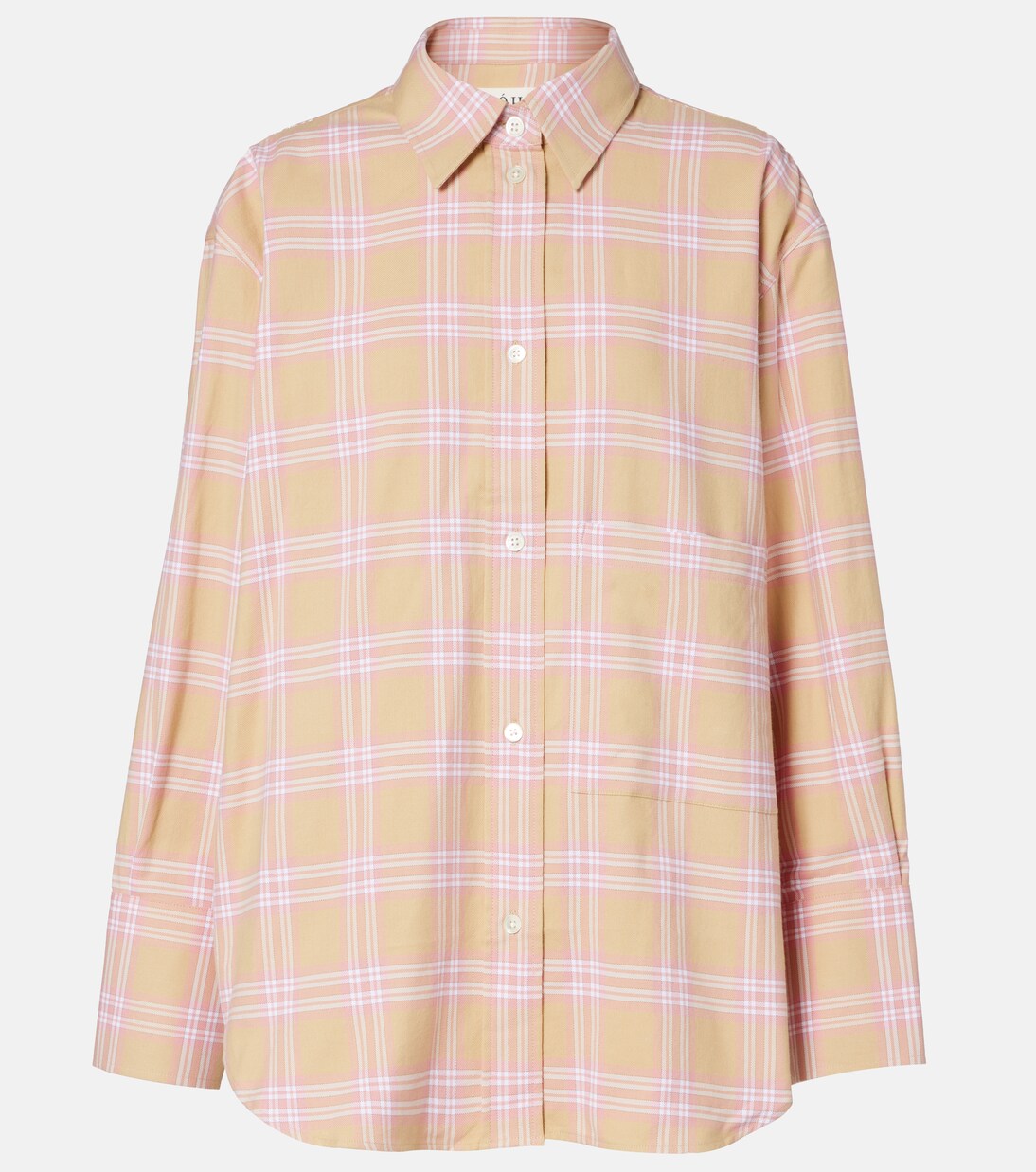 Checked cotton flannel overshirt | Róhe