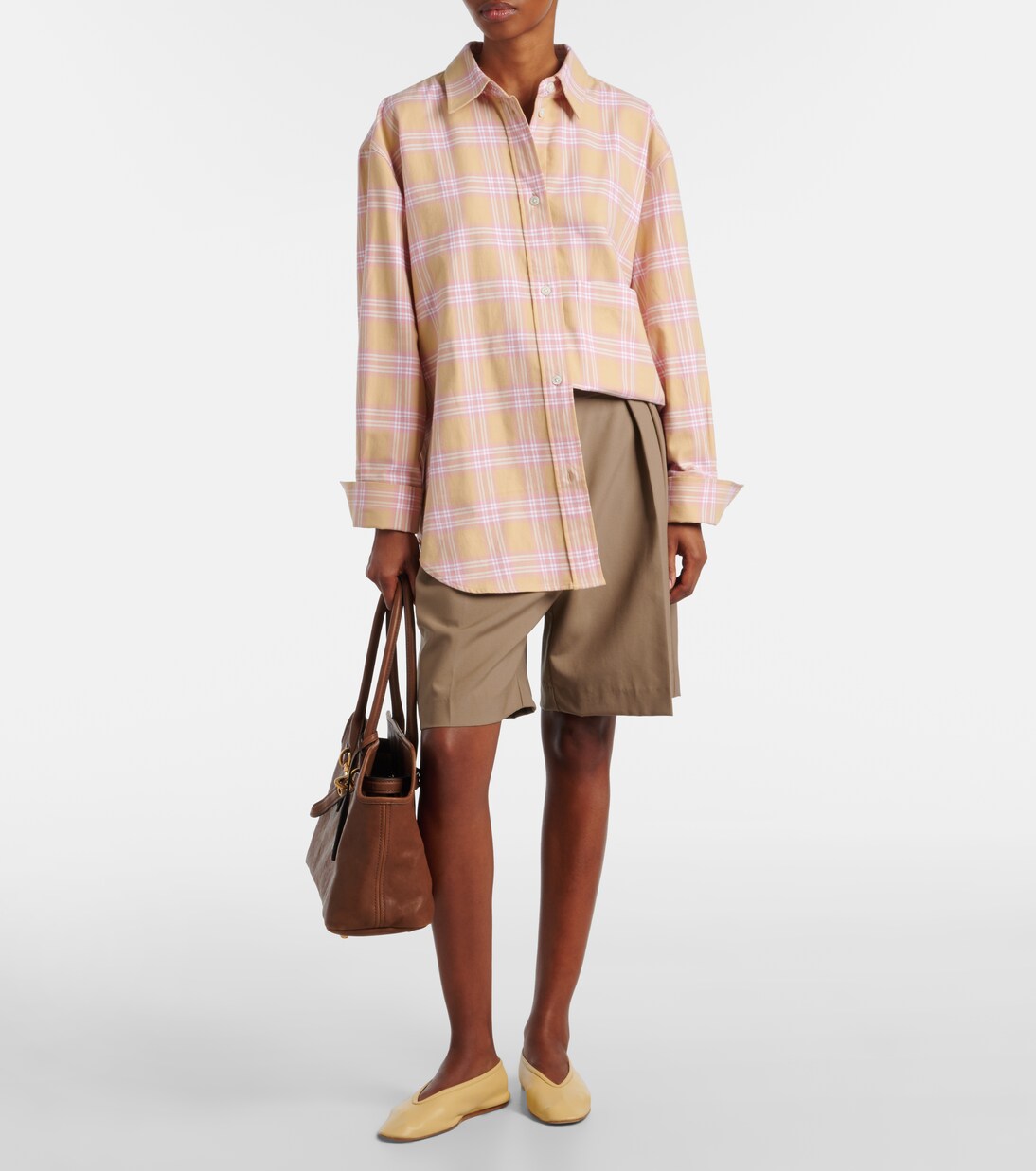 Checked cotton flannel overshirt | Róhe