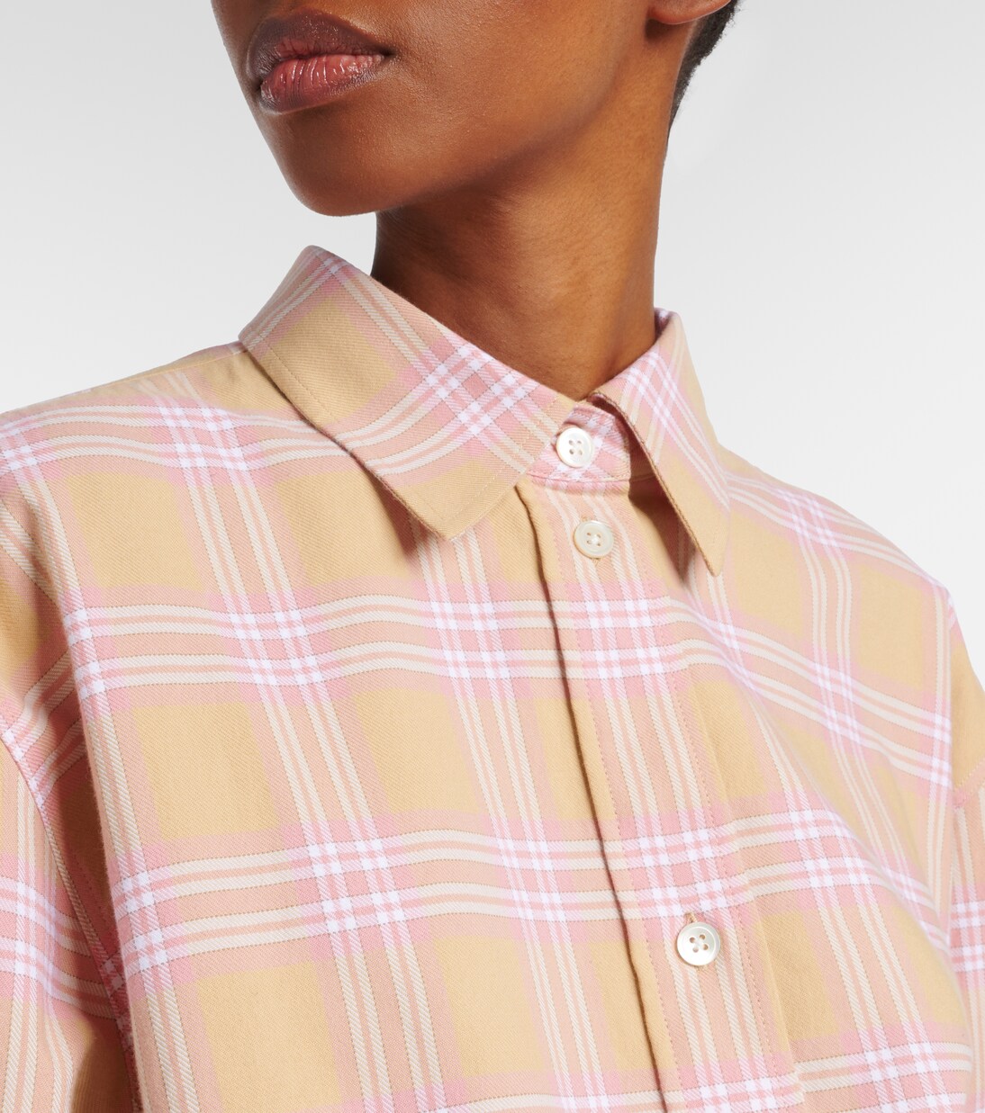 Checked cotton flannel overshirt | Róhe