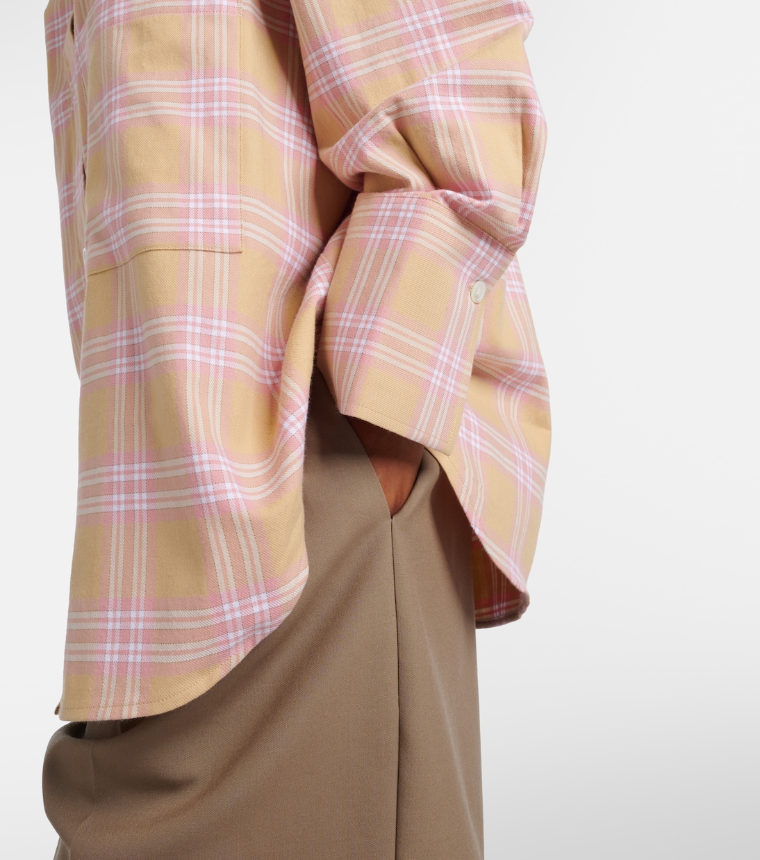 Checked cotton flannel overshirt | Róhe