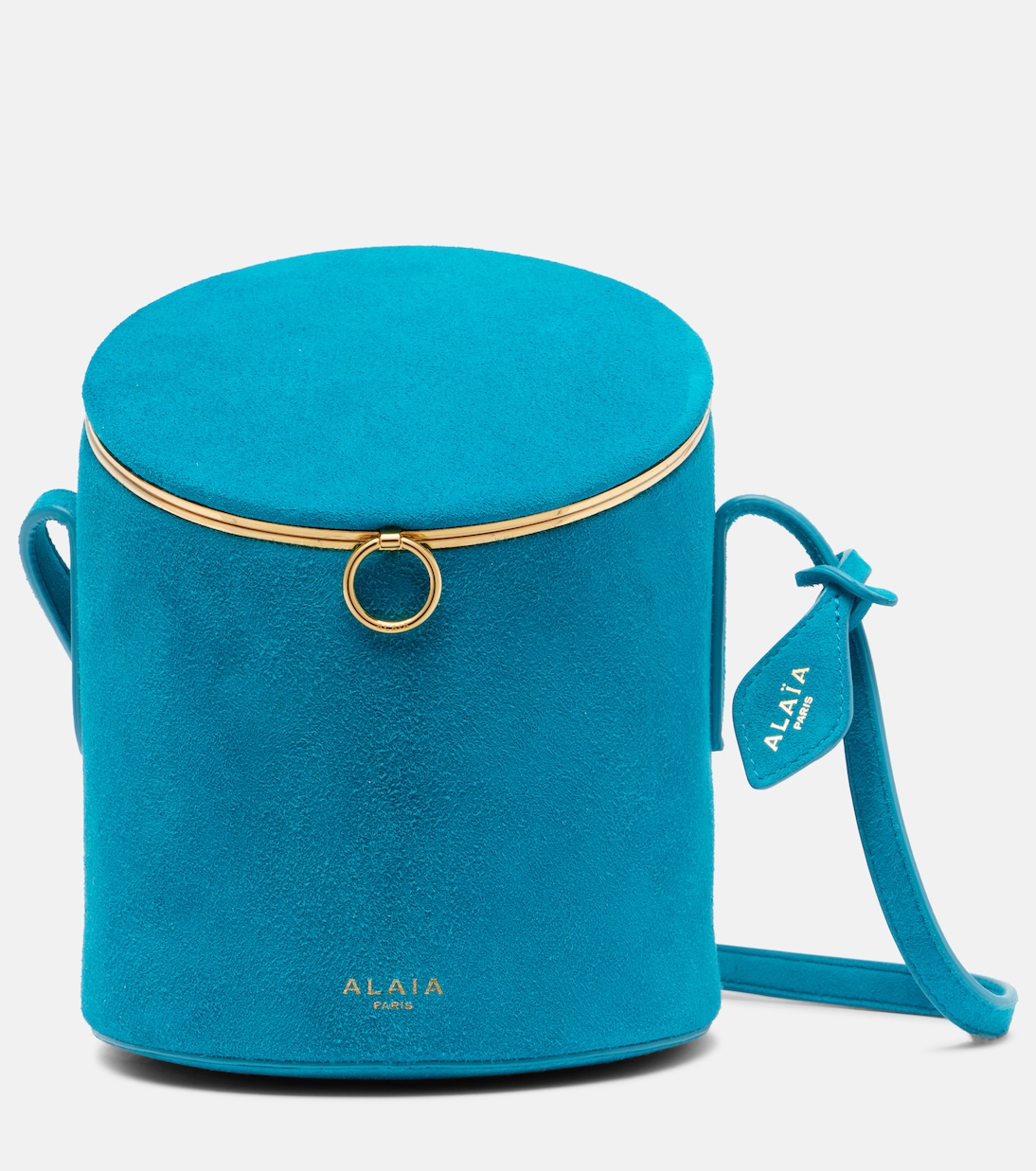 Bucket-Bag La Canette Small aus Veloursleder | Alaïa