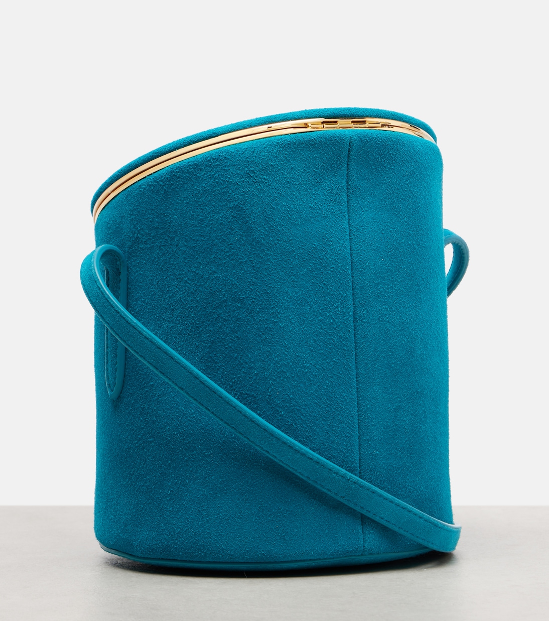Bucket-Bag La Canette Small aus Veloursleder | Alaïa