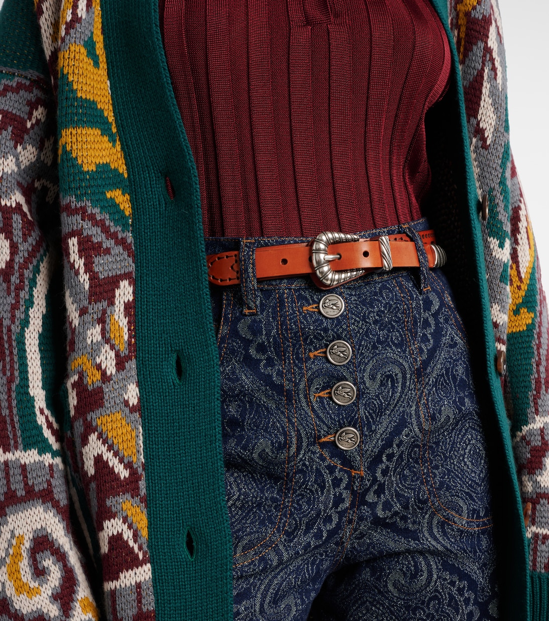 Western leather belt | Etro