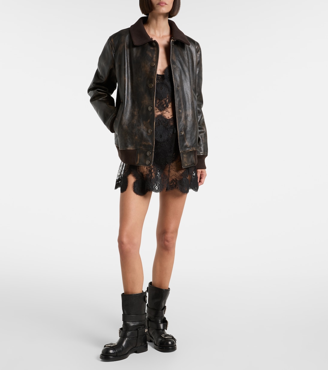 Sheer lace minidress | Dolce&Gabbana