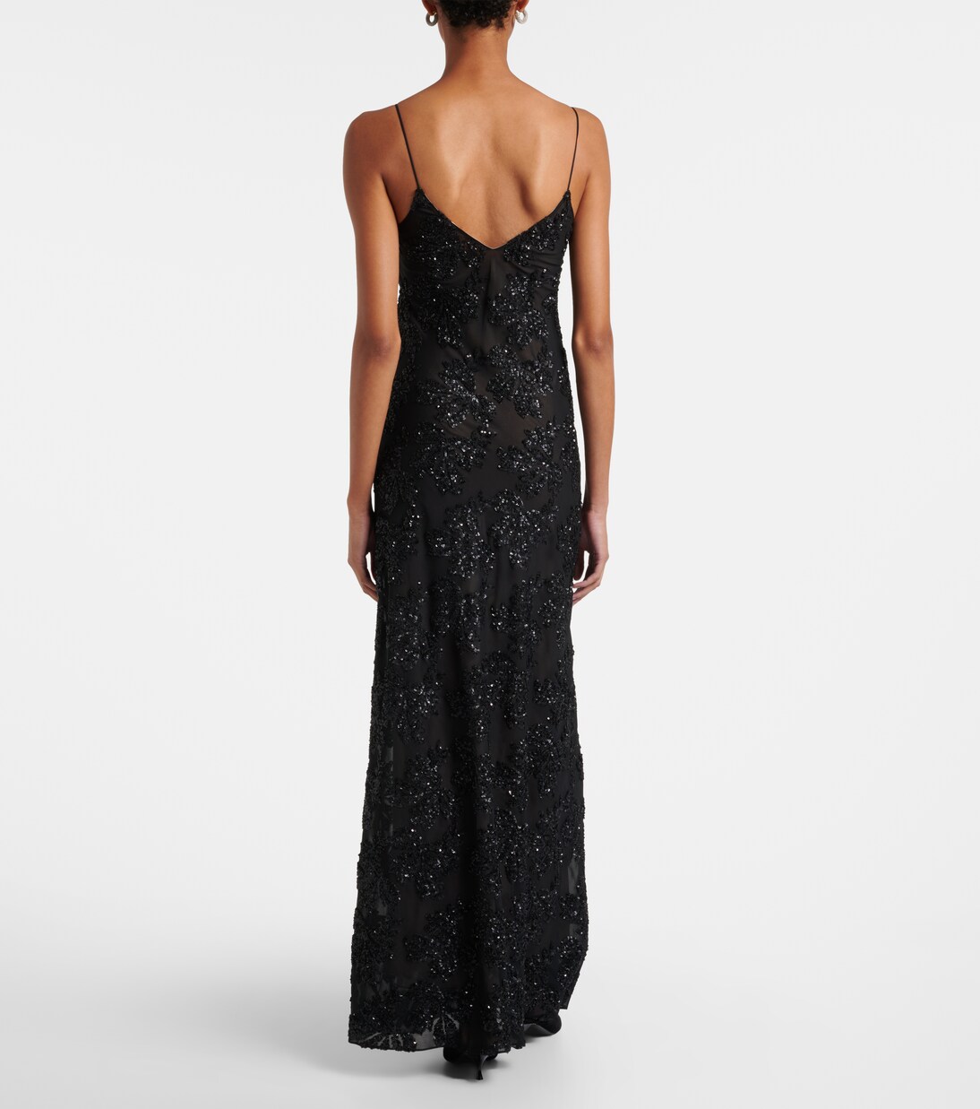 Floral-appliqué sequined gown | Rodarte