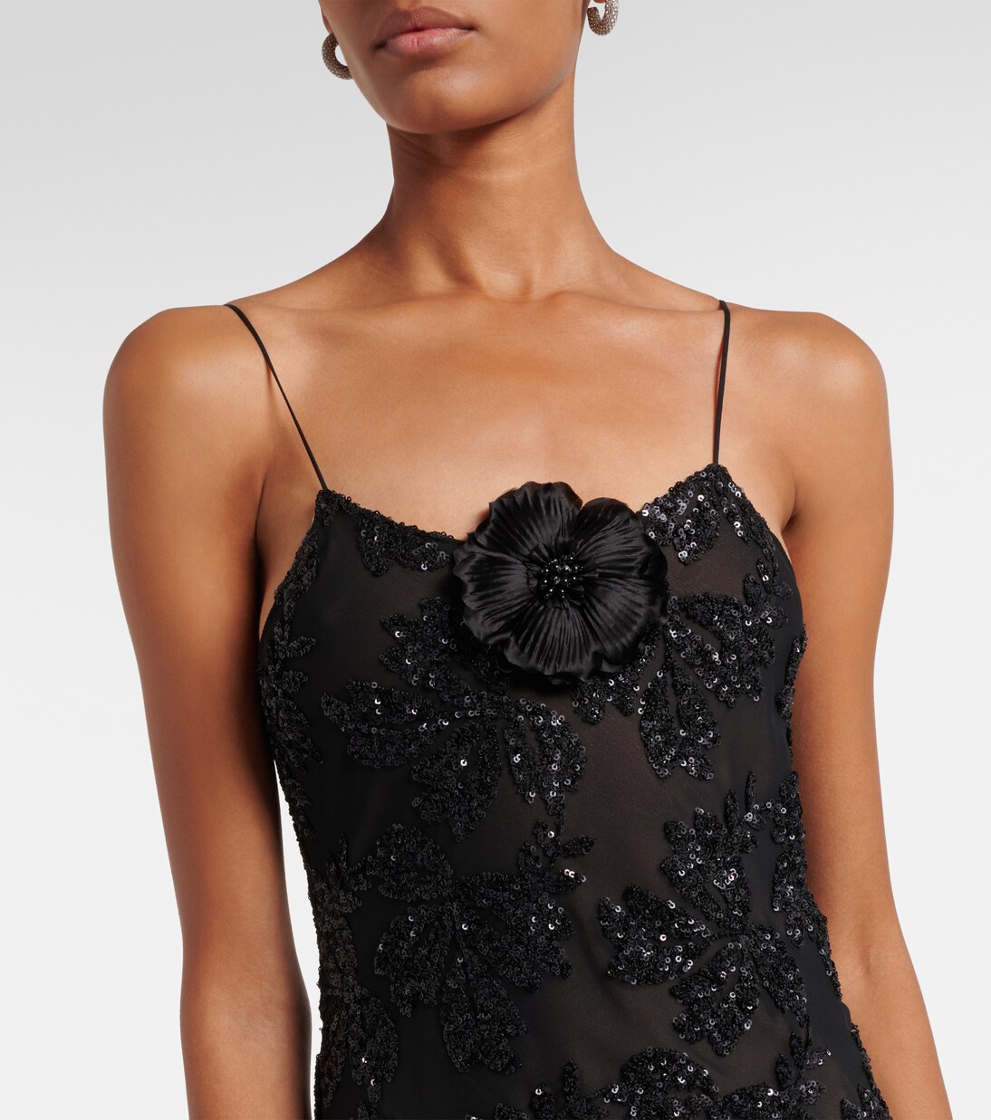 Floral-appliqué sequined gown | Rodarte