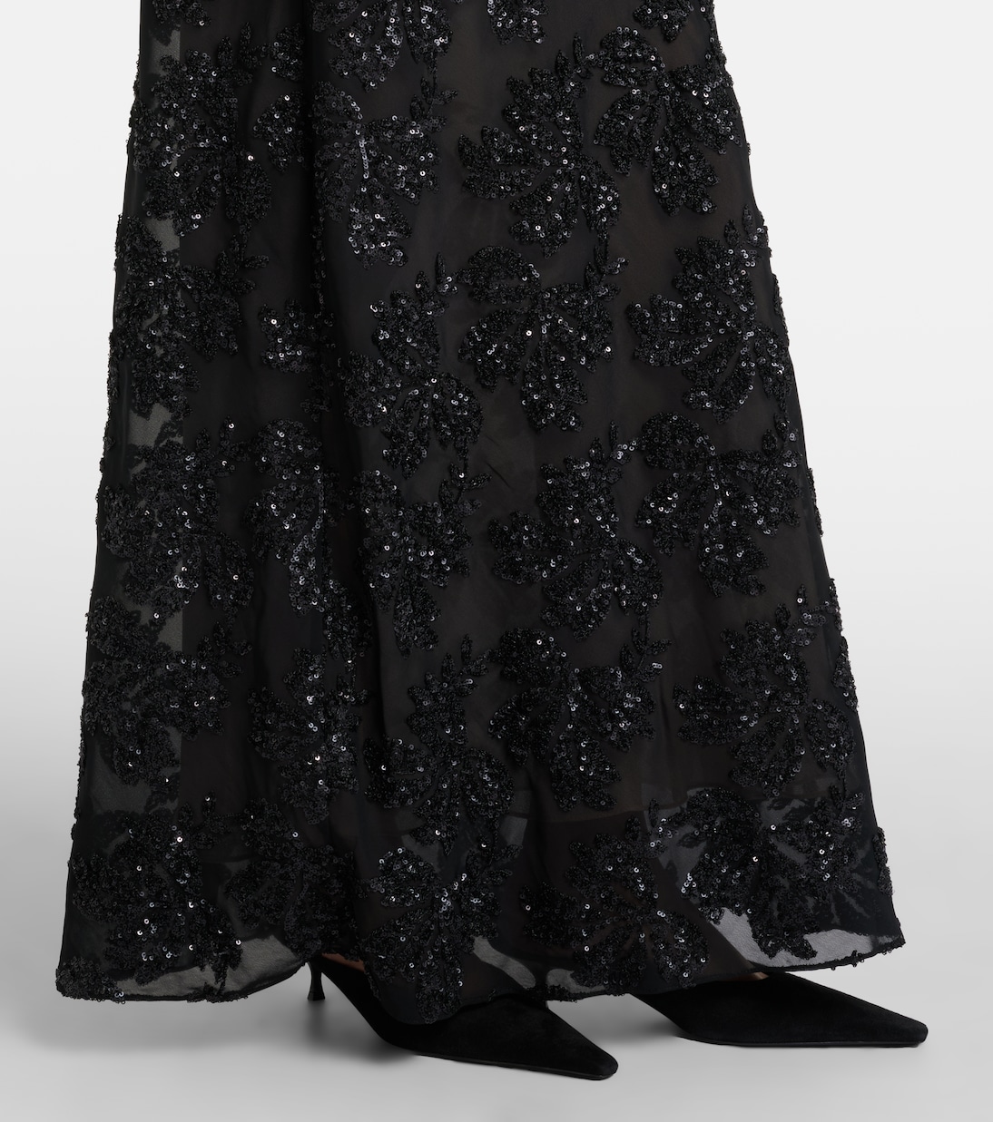 Floral-appliqué sequined gown | Rodarte