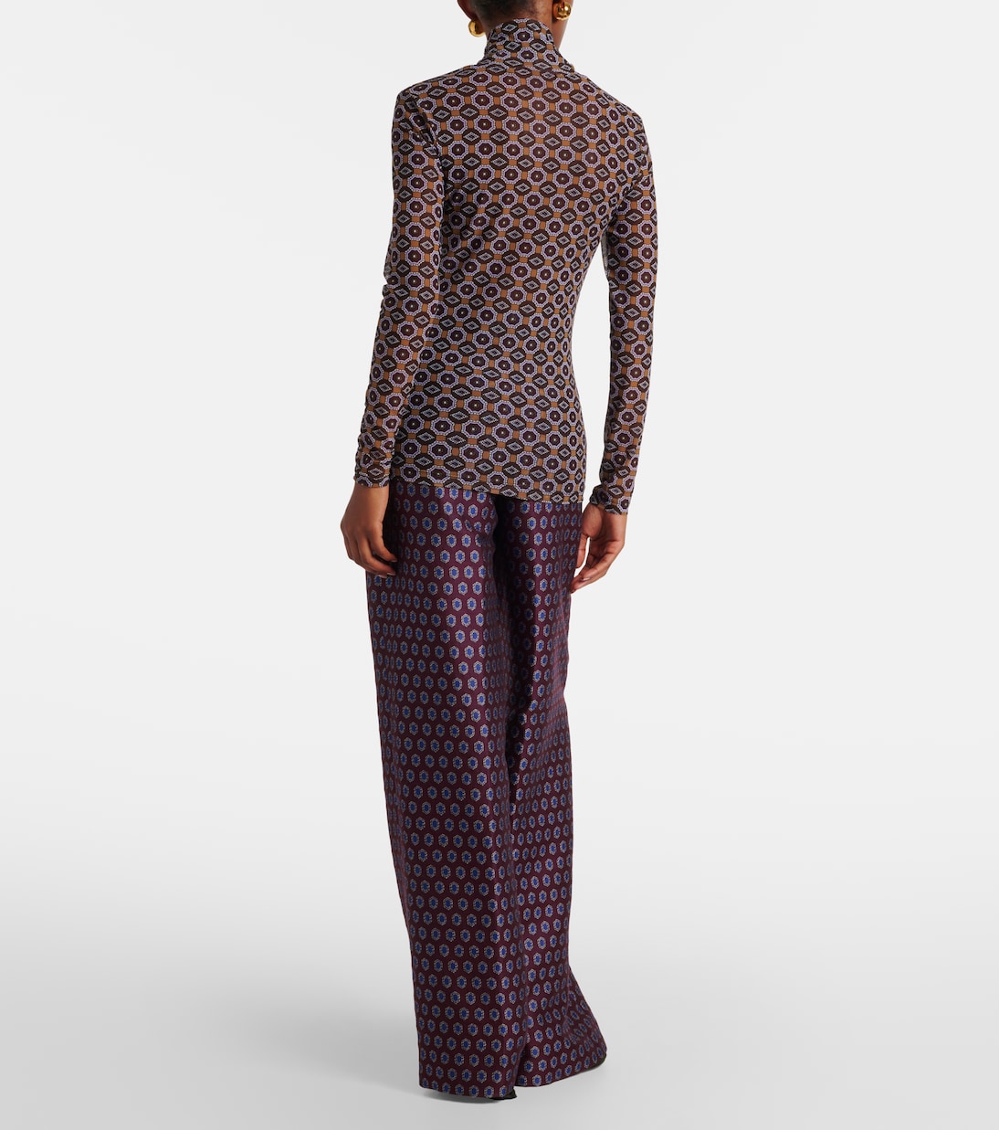 印花高领上衣 | Dries Van Noten