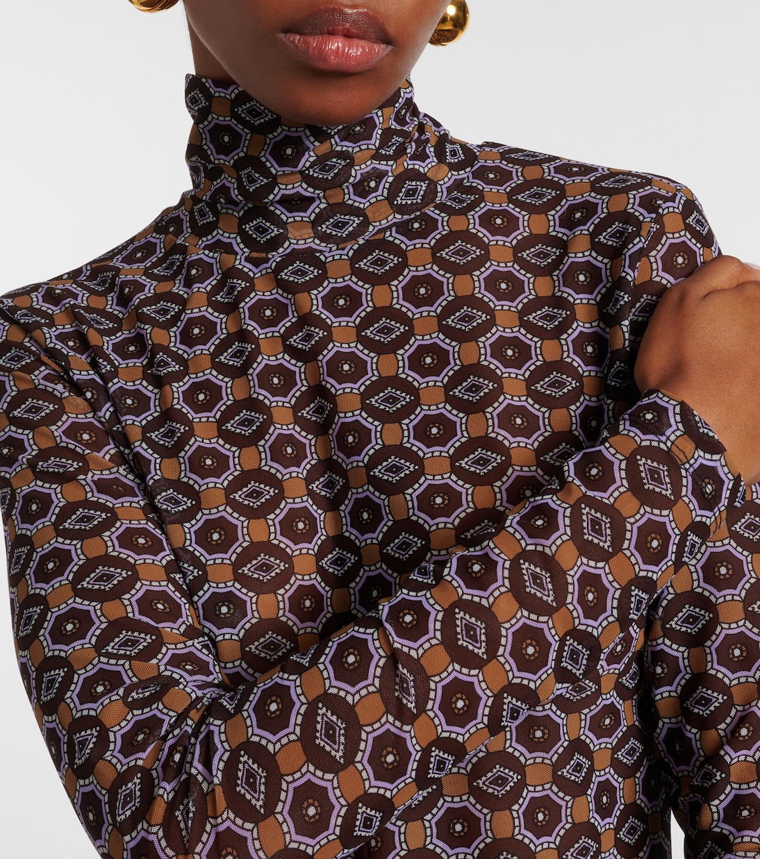 印花高领上衣 | Dries Van Noten
