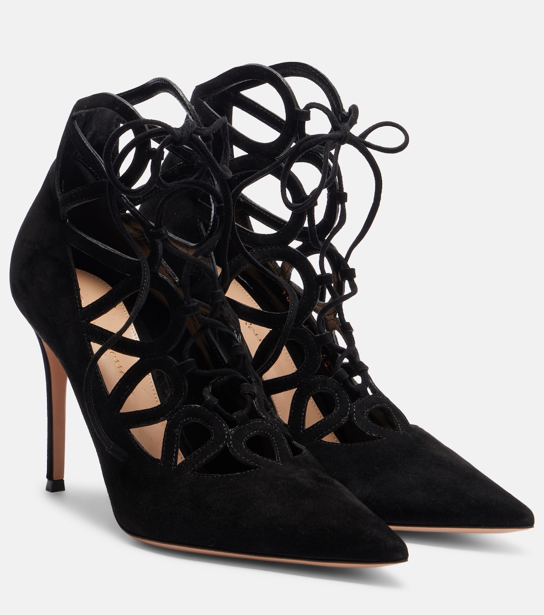 Elisa 95 suede lace-up pumps | Gianvito Rossi