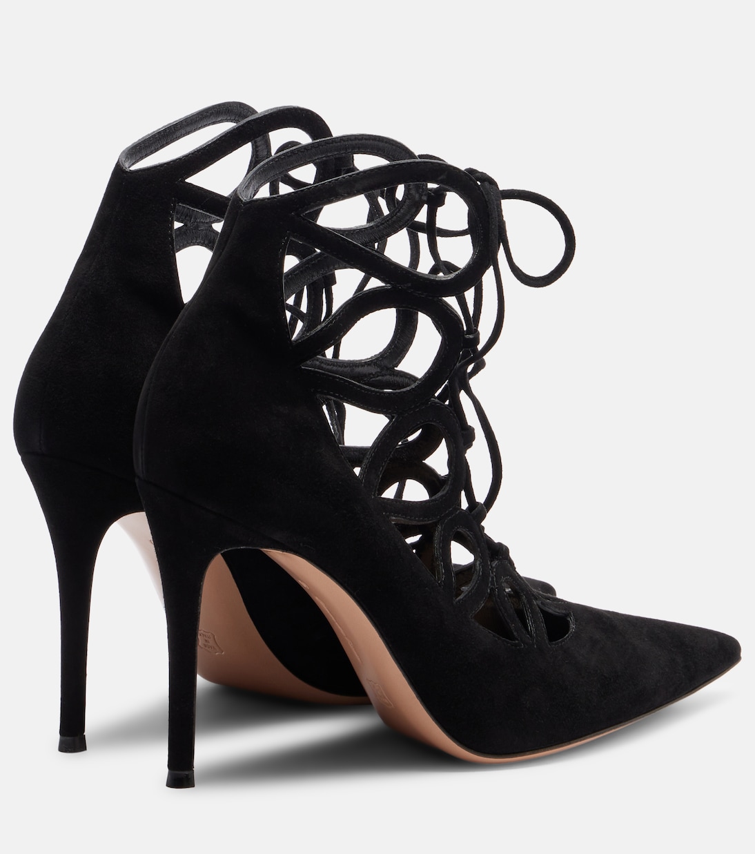 Elisa 95 suede lace-up pumps | Gianvito Rossi