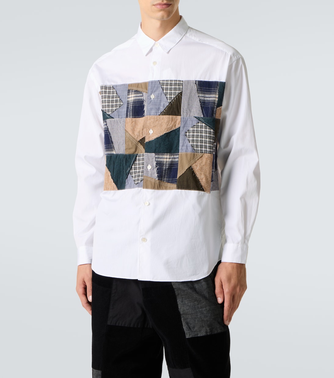 Patchwork cotton poplin shirt  | Comme des Garçons Homme