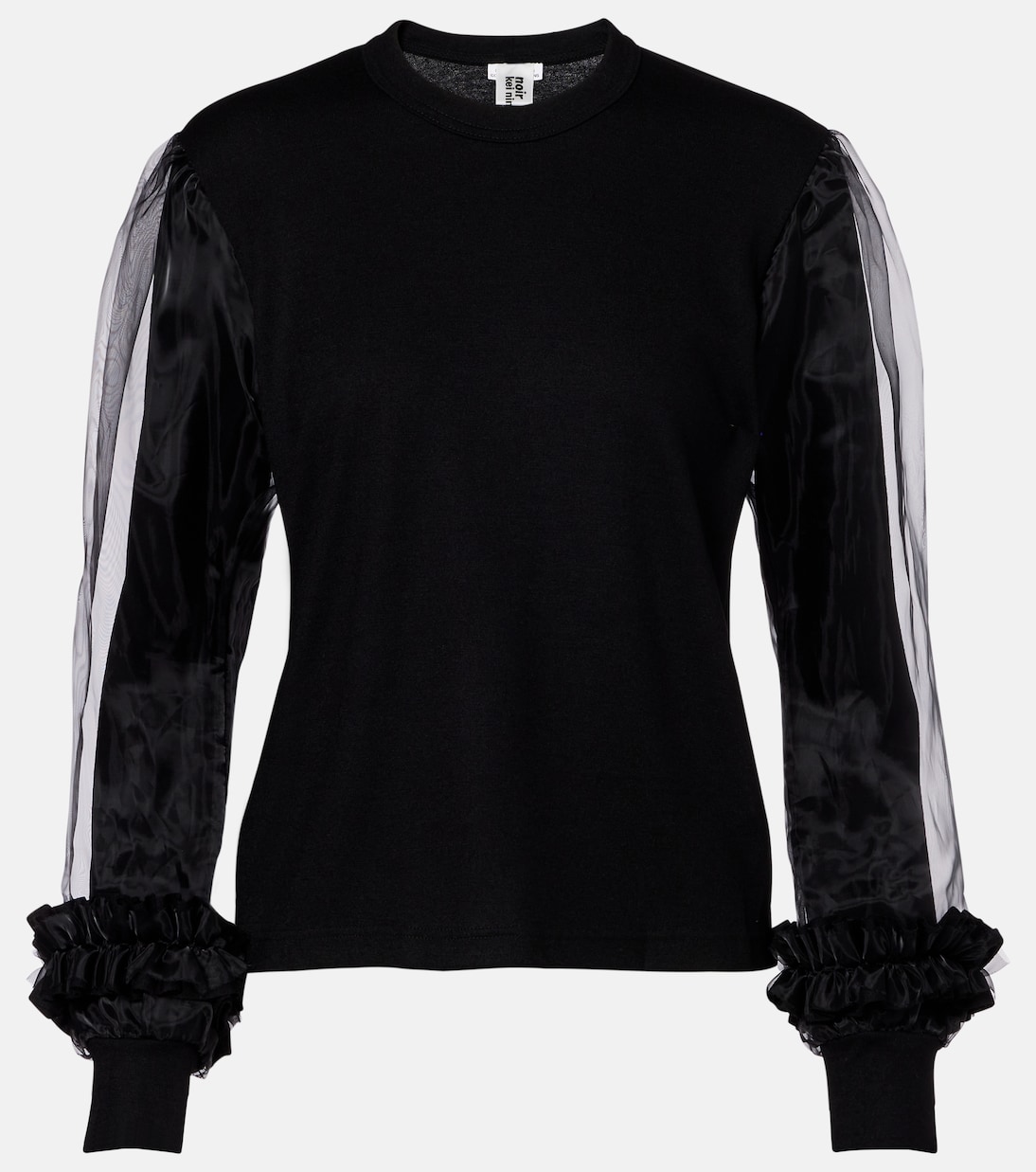 Pull en laine et tulle | Noir Kei Ninomiya