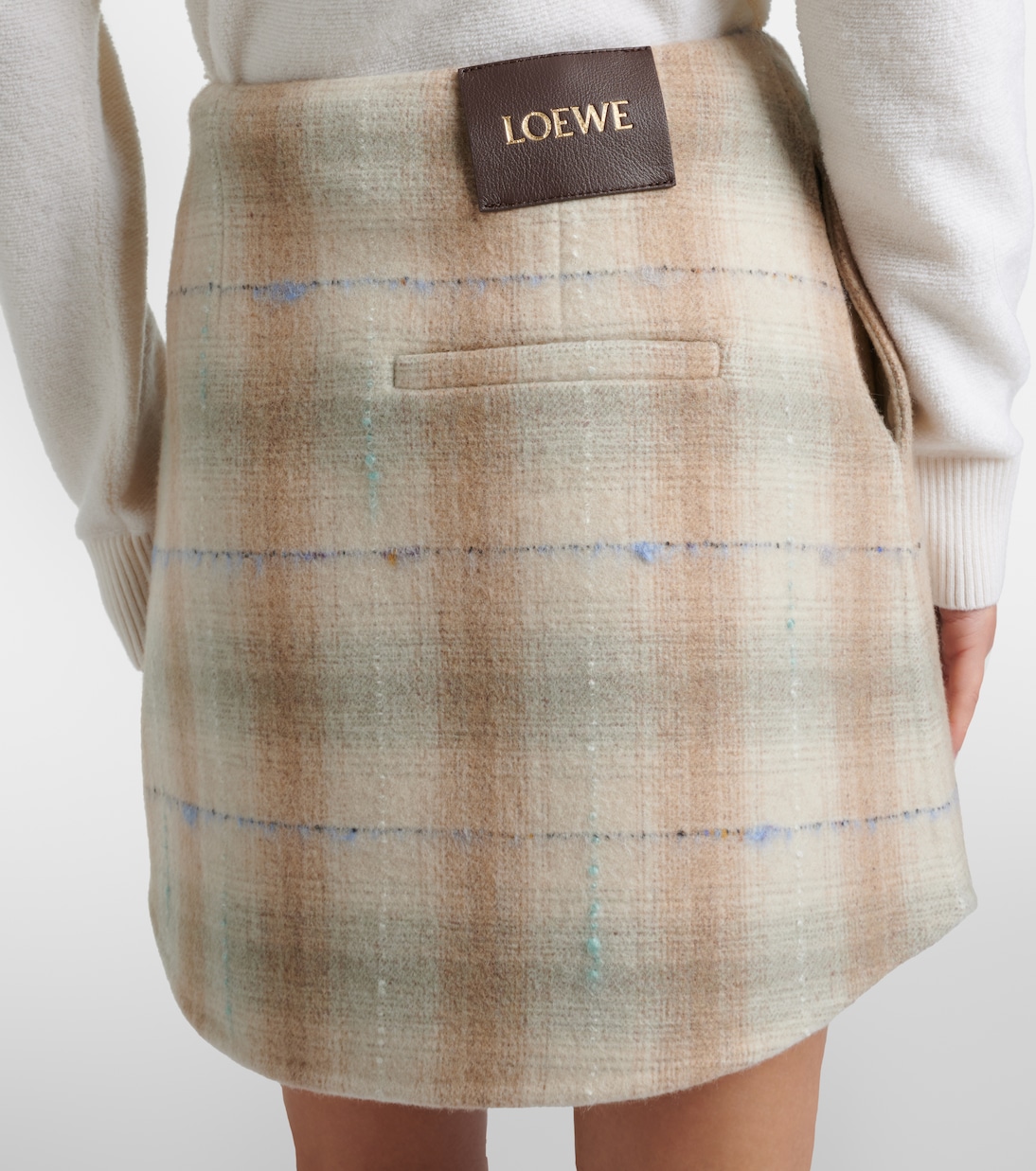 Wool, cashmere, and silk miniskirt | Loewe