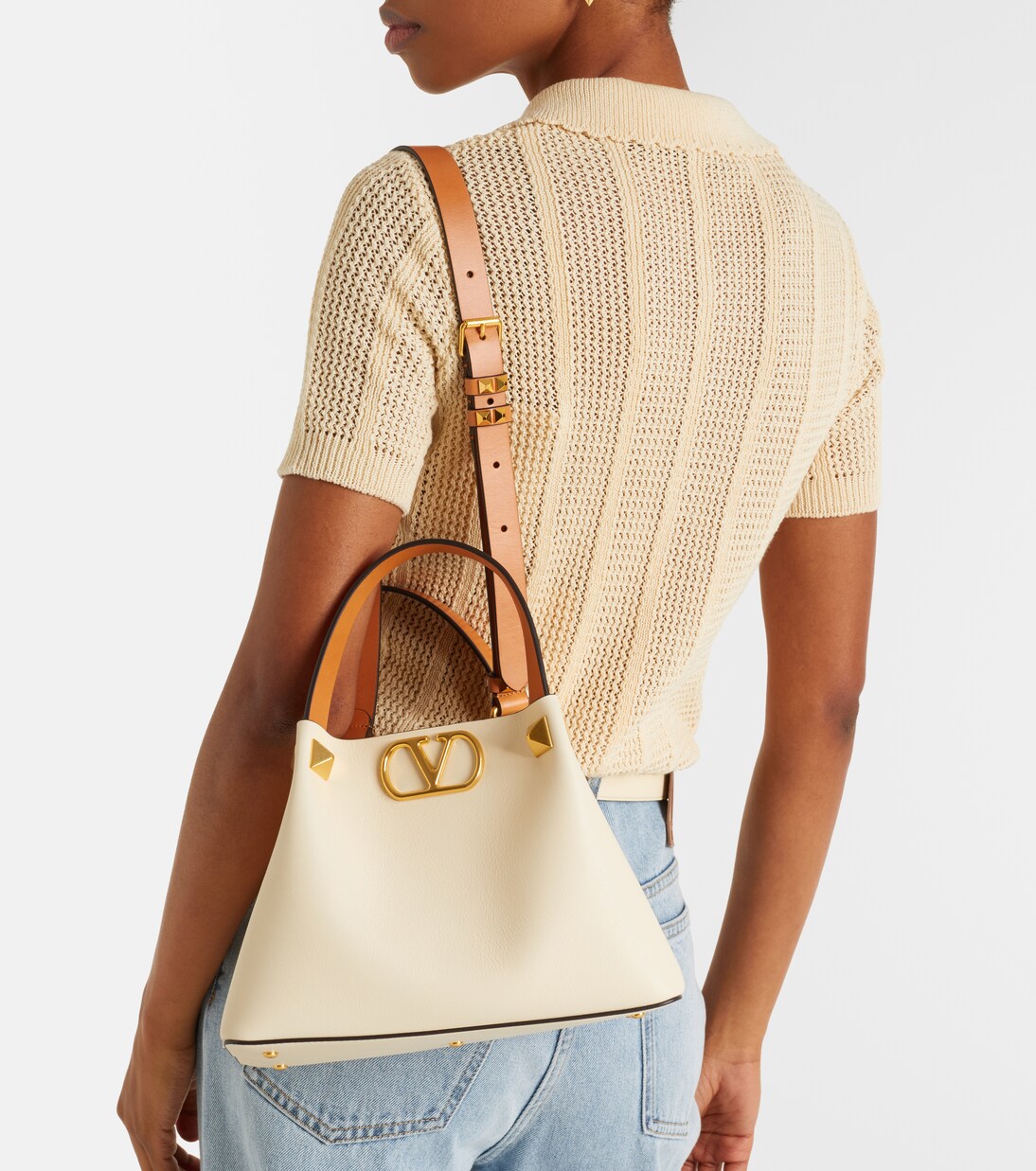 VLogo Small leather tote bag | Valentino Garavani