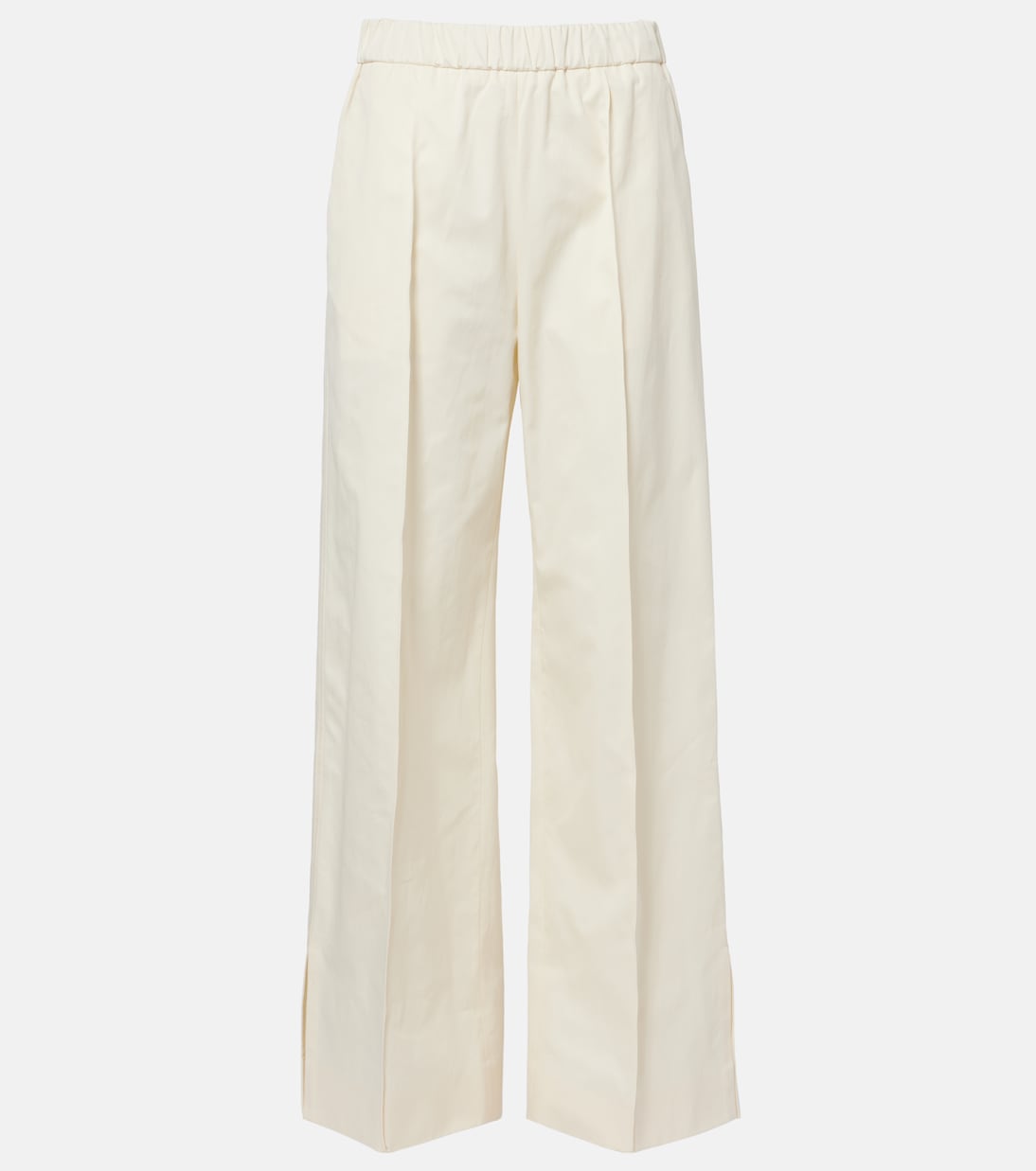 Pleated cotton wide-leg pants | Jil Sander