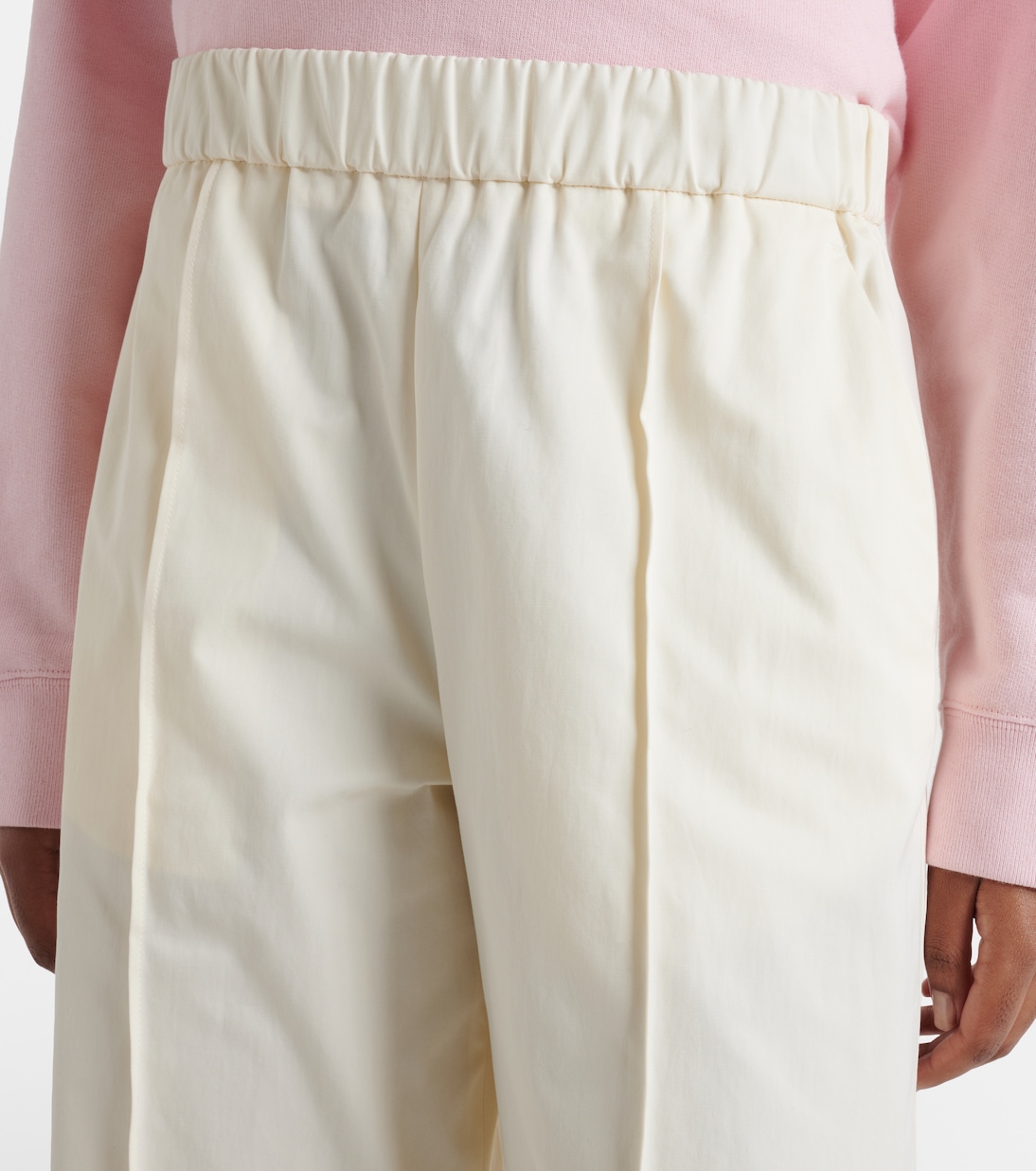 Pleated cotton wide-leg pants | Jil Sander