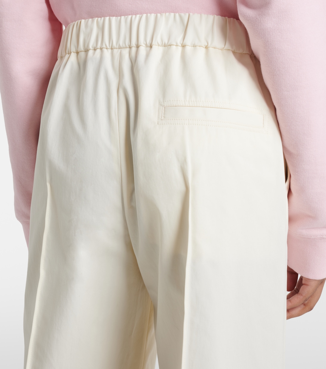 Pleated cotton wide-leg pants | Jil Sander