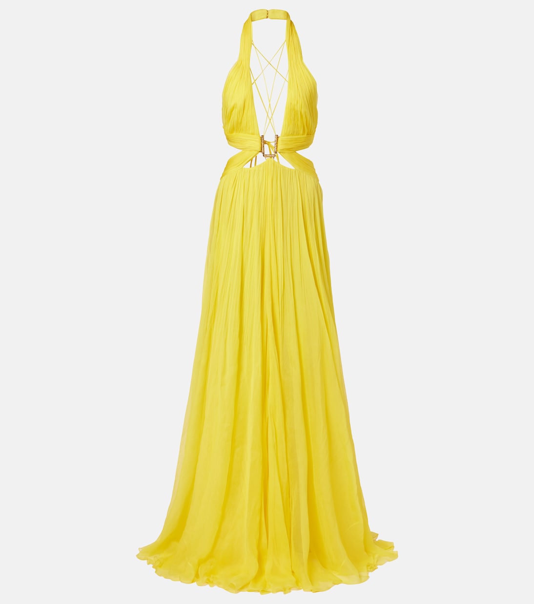 Cutout silk chiffon gown | Roberto Cavalli
