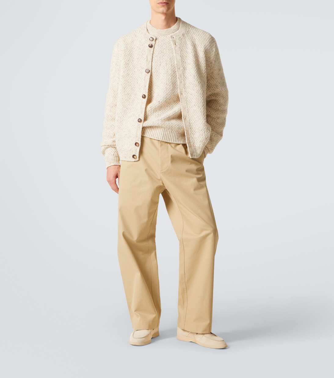 Fuji cotton twill straight pants | Loro Piana