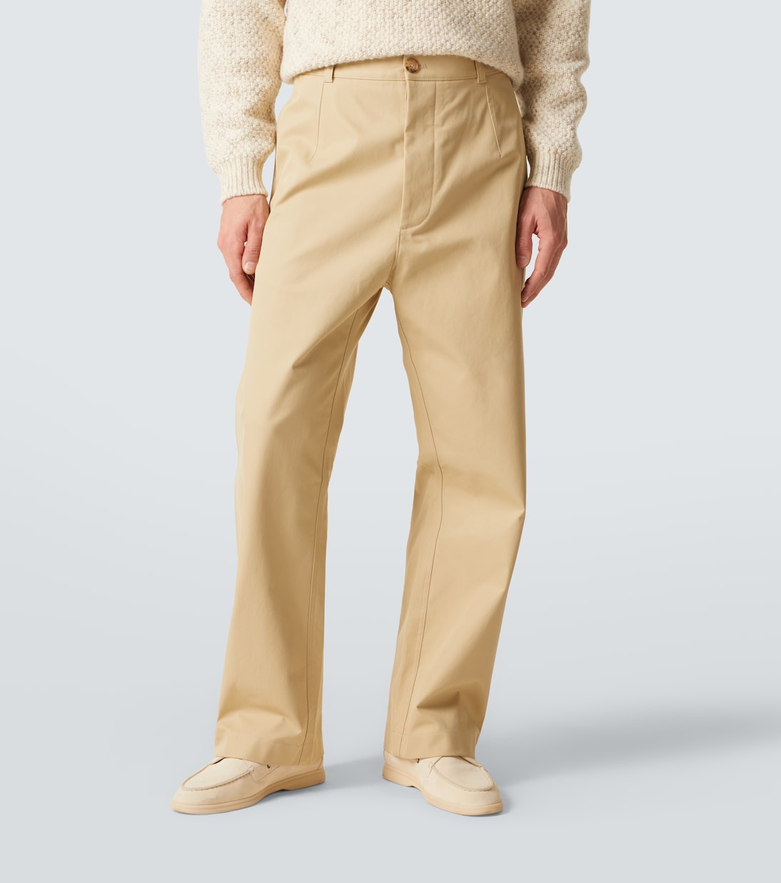 Fuji cotton twill straight pants | Loro Piana