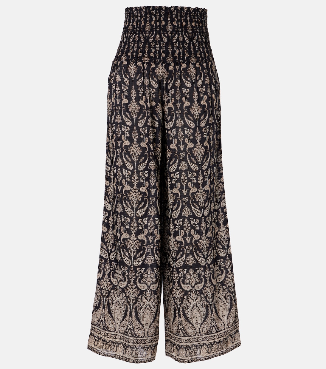 Callaway paisley shirred wide-leg pants | Veronica Beard