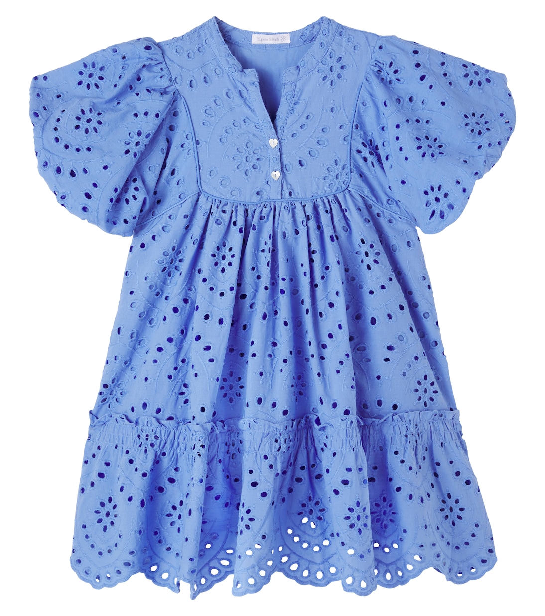 Cruz broderie anglaise cotton dress | Poupette St Barth Kids