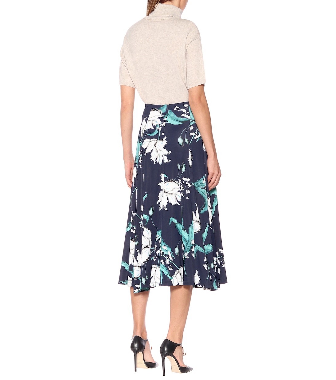 Gonna Vesper a stampa floreale in jersey | Erdem