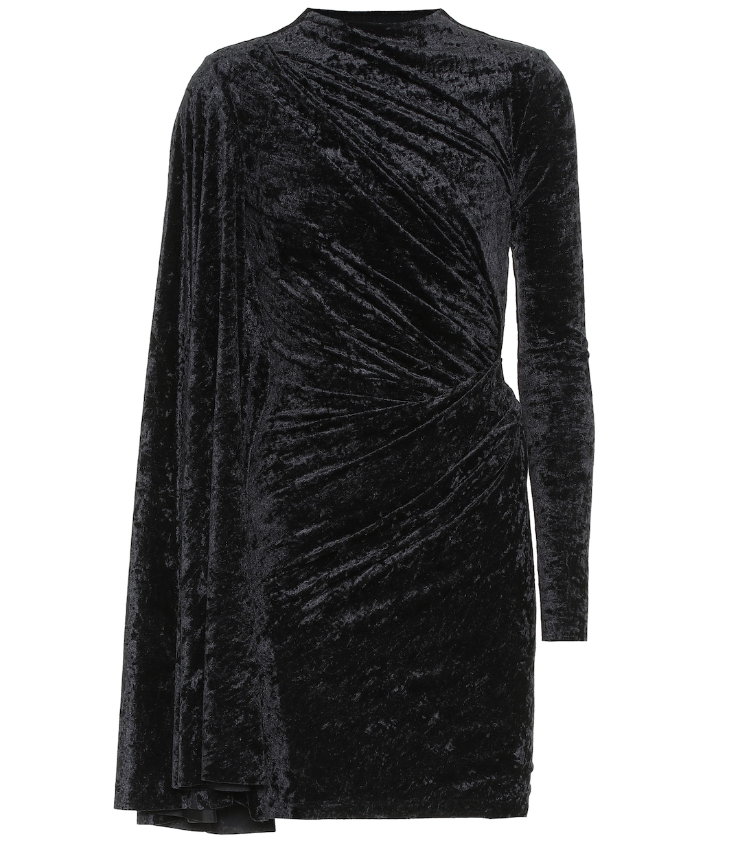 Robe asymétrique en velours frappé | Balenciaga
