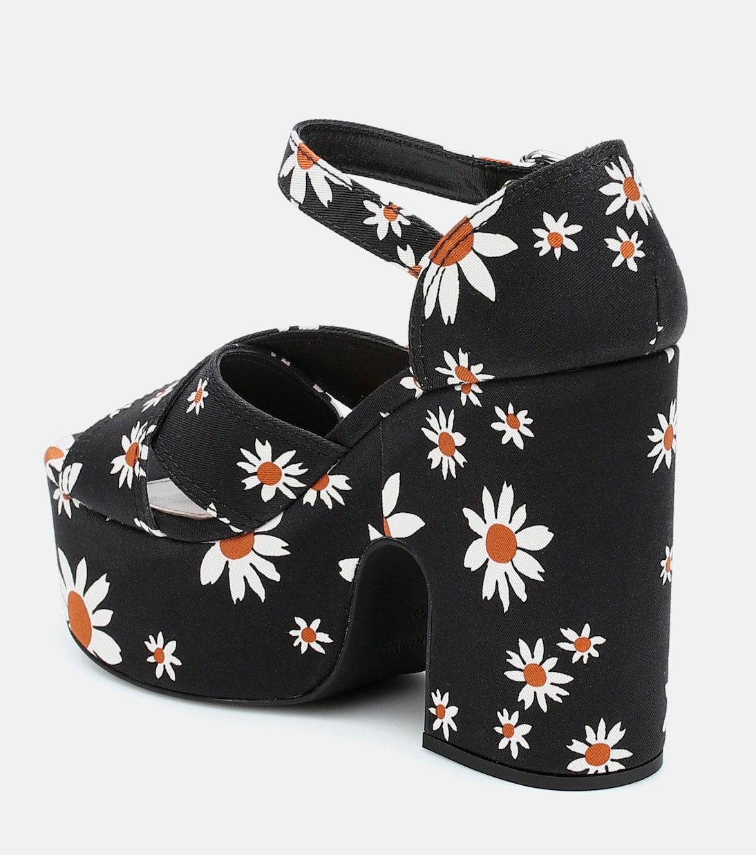 Daisy gabardine platform sandals | Miu Miu