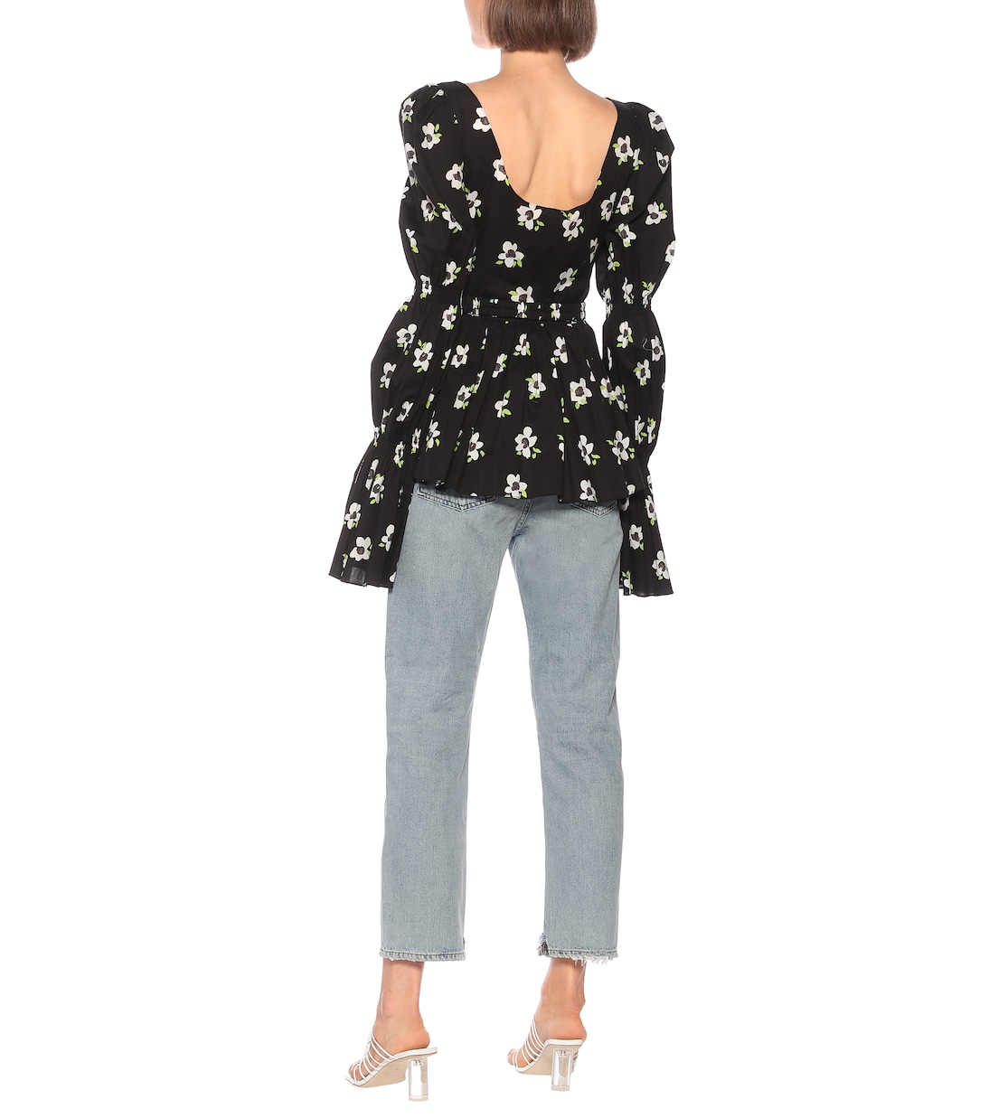 Top Raine a stampa in cotone stretch | Caroline Constas