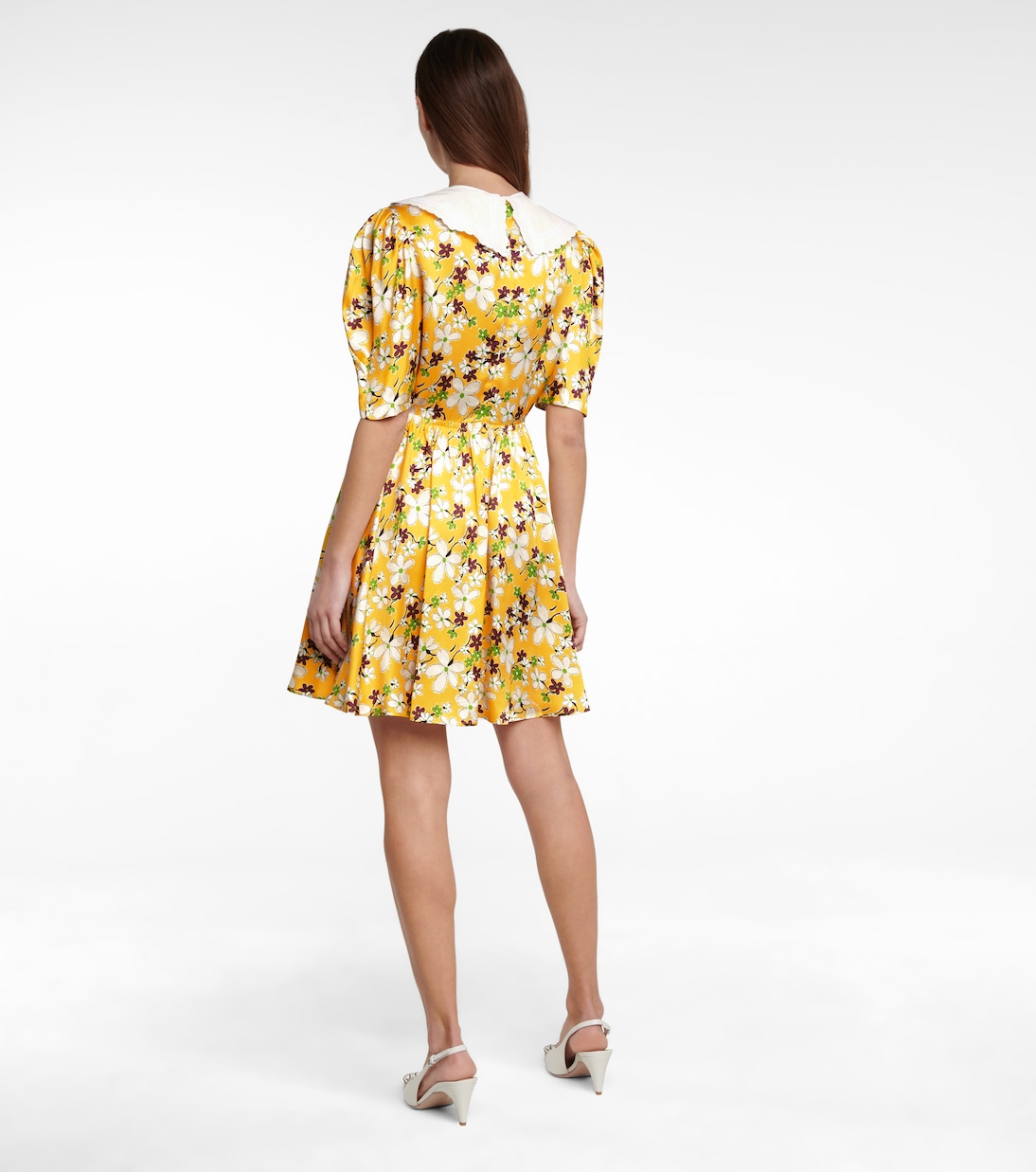 Bedrucktes Minikleid aus Sablé | Miu Miu