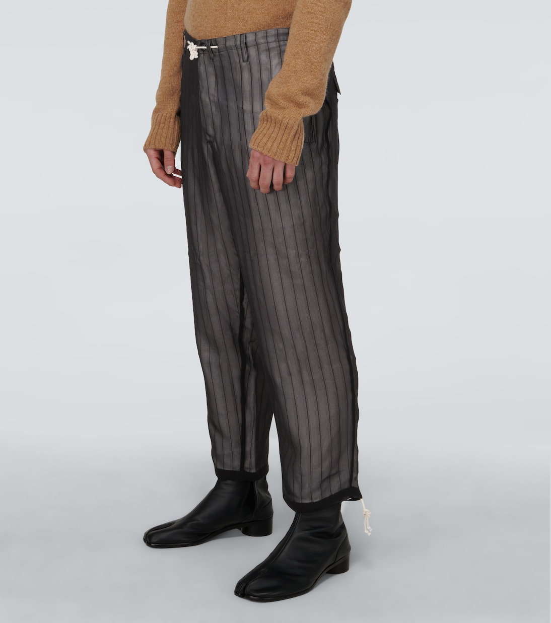 Pantalones de rayas con cordón | Maison Margiela