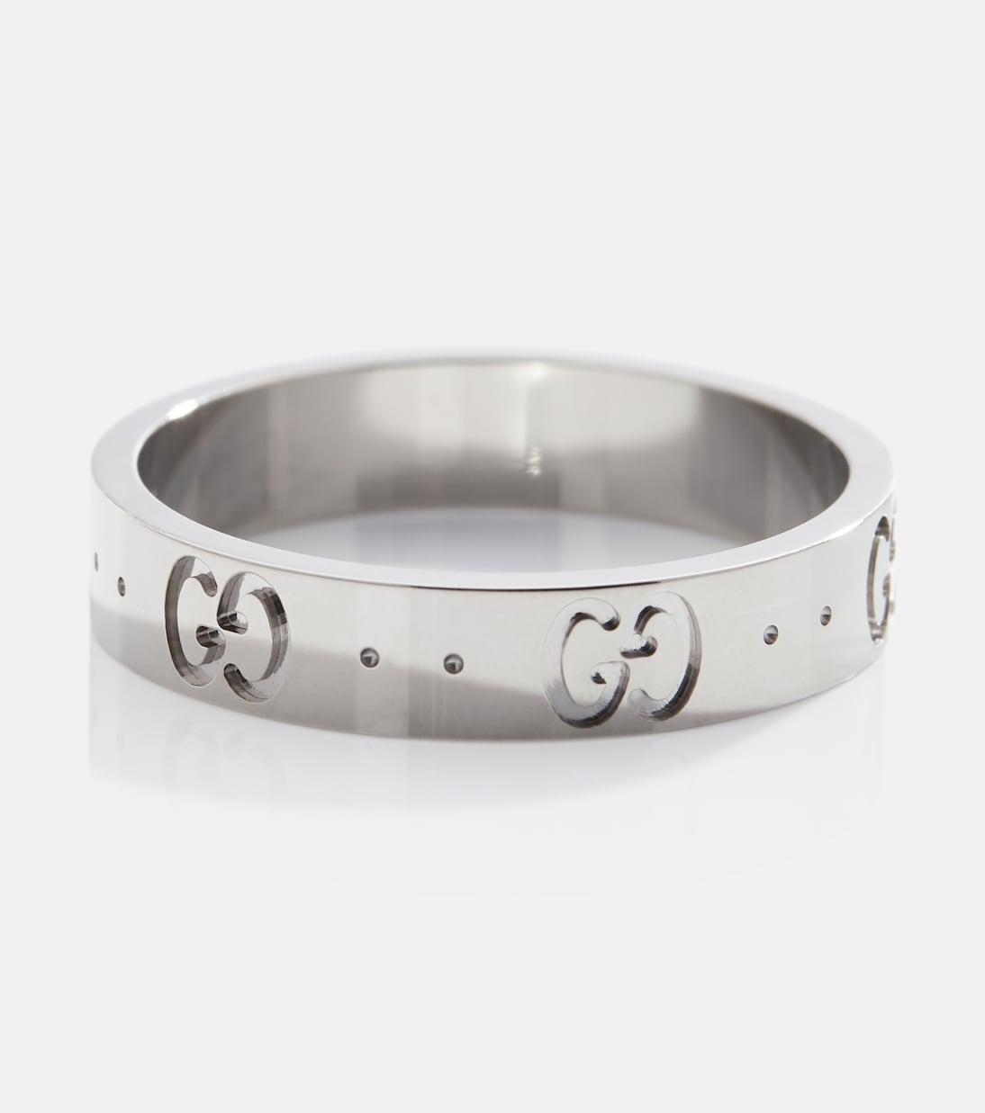 Anello Icon in oro bianco 18kt | Gucci