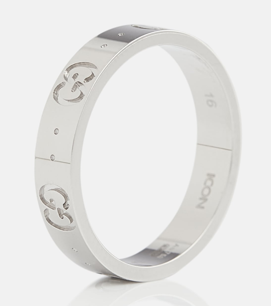 Anello Icon in oro bianco 18kt | Gucci