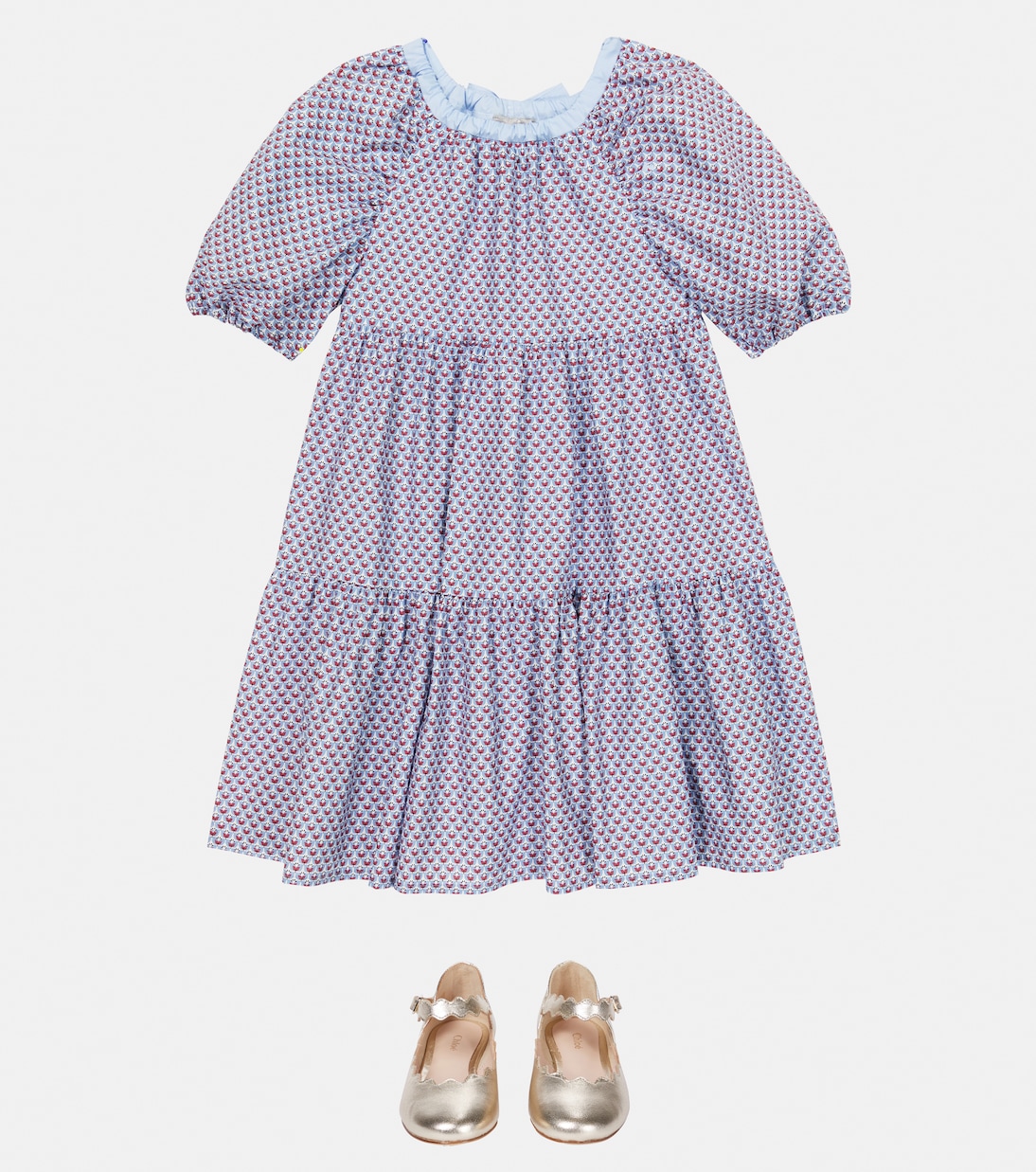 Cotton printed dress | Il Gufo