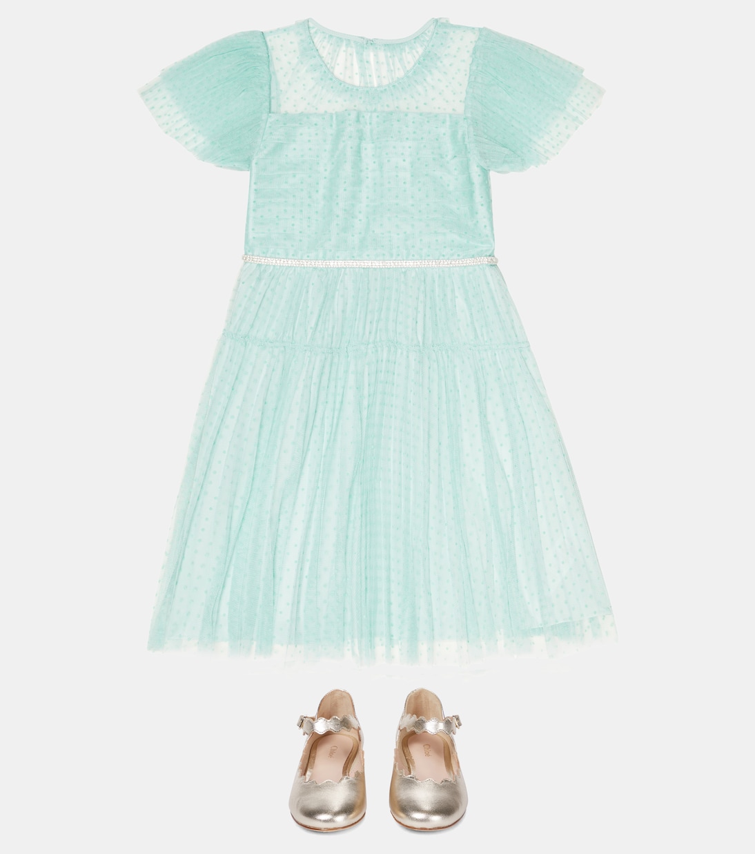 Point d'esprit tulle dress | Self-Portrait Kids
