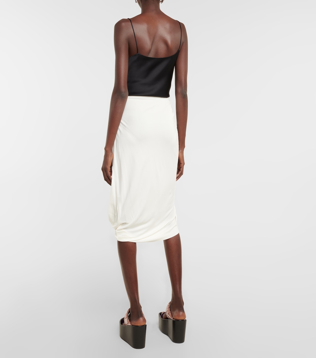 Draped jersey midi skirt | Dries Van Noten