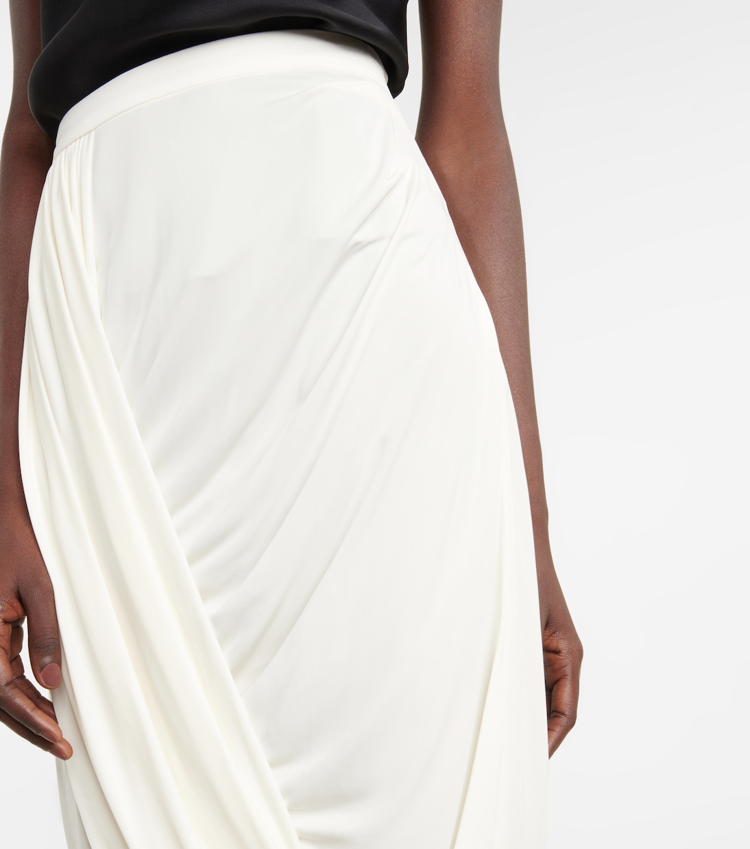 Draped jersey midi skirt | Dries Van Noten