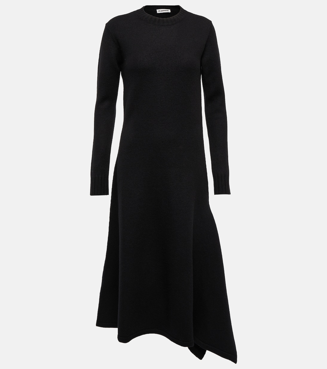 Asymmetrical wool dress | Jil Sander