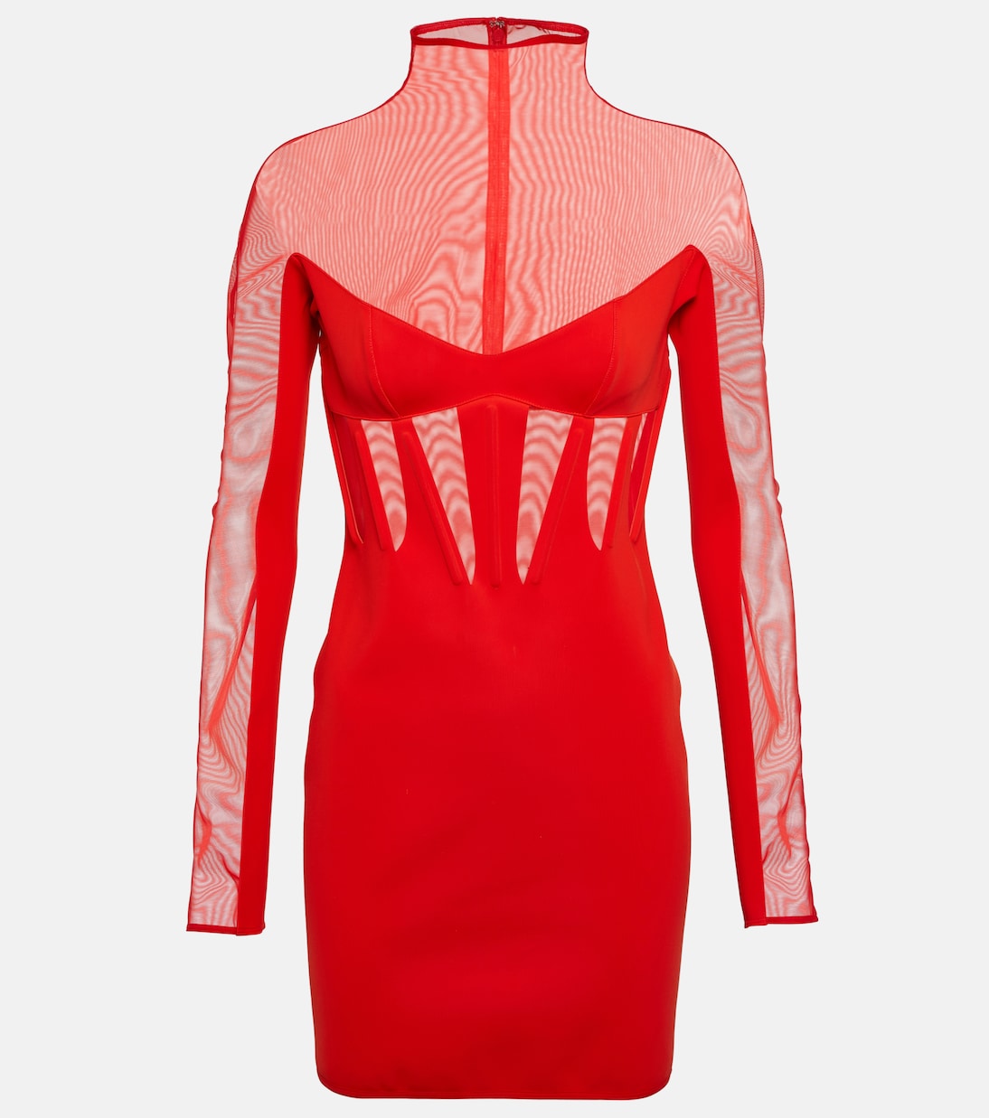 Tulle-trimmed minidress | Mugler