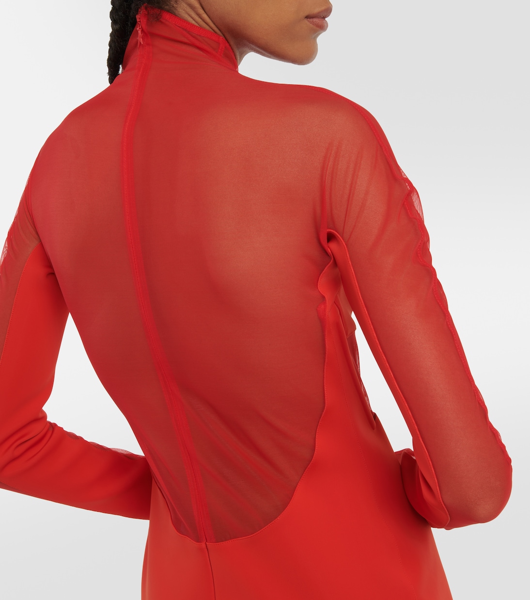 Tulle-trimmed minidress | Mugler