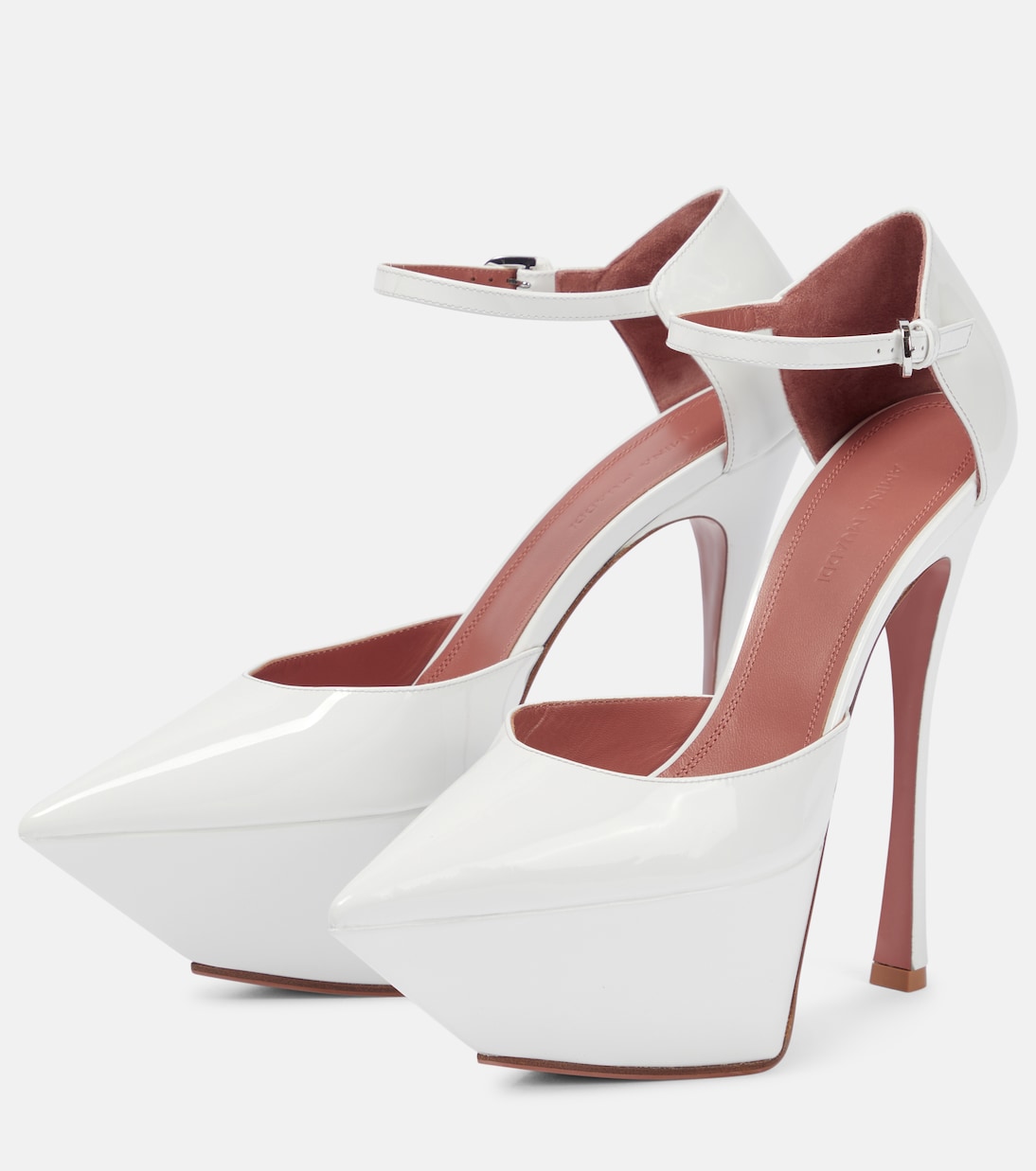 Angelica leather platform pumps | Amina Muaddi